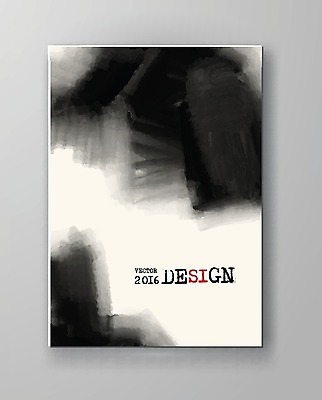 EPS 해외이미지 포스터 백그라운드 일러스트 수묵화 미술 타이포그라피 사람없음 검은색 먹 번짐 국경 해외202004 해외일러스트 문자 컬러 서예 문화예술 파일형식 벡터 효과