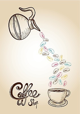 EPS 해외이미지 디자인 배너 커피 음료 음식 백그라운드 일러스트 텍스트 콩 타이포그라피 사람없음 컬러풀 상점 검은색 카페 흰색 스케치 복고 카페테리아 카페인 스타일 맛있는 해외202004 해외일러스트 문자 컬러 곡류 미술 파일형식 벡터