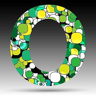 EPS 해외이미지 알파벳 일러스트 텍스트 대문자 사람없음 그래픽 초록색 물방울무늬 O 해외202004 해외일러스트 영어 컬러 무늬 파일형식 벡터