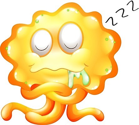 EPS 해외이미지 캐릭터 일러스트 사람없음 노란색 잠 몬스터 해외202004 해외일러스트 일러캐릭터 컬러 파일형식 벡터