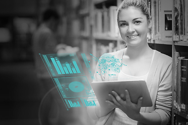 포토 JPG 해외이미지 백인 학생 응시 여자 교육 비즈니스 미래 책장 흑백 실내 한명 서기 20대 파란색 학습 태블릿 디지털 스크린 자료 터치 도서관 분석 대학교 인터페이스 터치스크린 홀로그램 해외202004 해외포토 서양인 1 시선 컬러 가구 컨셉 학교 모션 촬영기법 사람 청년 내부 전자제품 스마트기기 파일형식