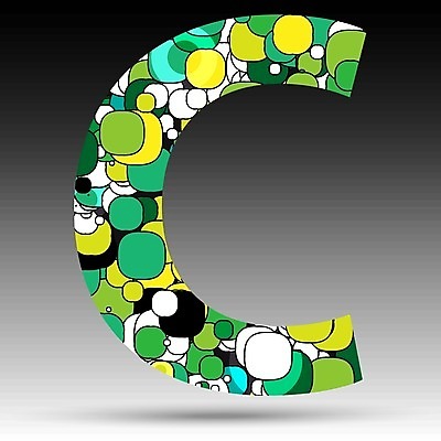 EPS 해외이미지 알파벳 일러스트 텍스트 대문자 사람없음 그래픽 초록색 물방울무늬 C 해외202004 해외일러스트 영어 컬러 무늬 파일형식 벡터