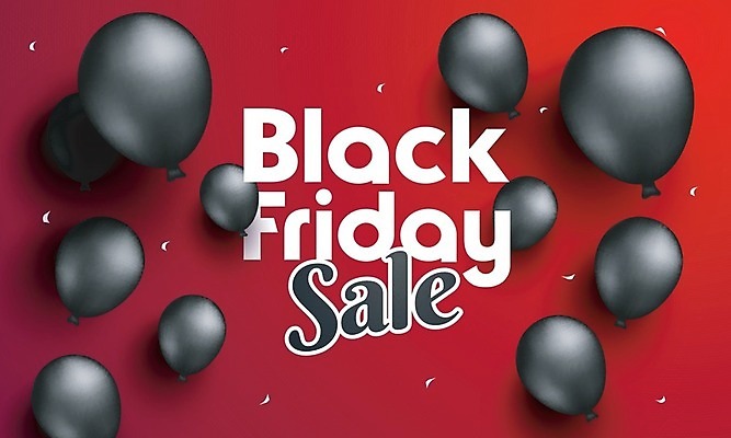 EPS 해외이미지 배너 일러스트 텍스트 이벤트 타이포그라피 사람없음 빨간색 쇼핑 세일 검은색 풍선 레터링 블랙프라이데이 해외202004 해외일러스트 문자 컬러 데이이벤트 파일형식 벡터