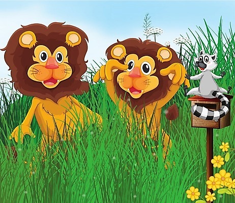 EPS 해외이미지 클립아트 식물 동물 꽃 야생동물 잎 일러스트 아프리카 자연 하늘 수염 풍경 초원 목재 그래픽 초록색 파란색 입 잡초 치아 사자 작음 왕 그림 코 꼬리 귀 육식동물 장면 내추럴 여우원숭이 해외202004 해외일러스트 나무 나라 컬러 재료 포유류 신체부위 원숭이 소화기관 크기 생태계 파일형식 벡터