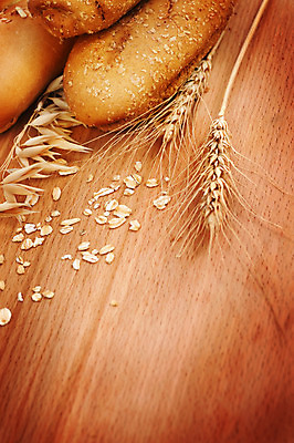 포토 JPG 해외이미지 빵 사람없음 밀 귀리 나무배경 해외포토 음식 백그라운드 곡류 파일형식