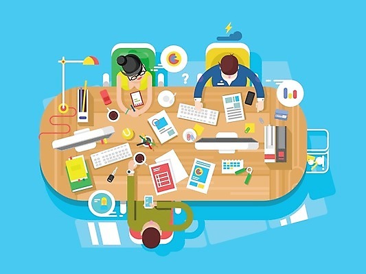 EPS 해외이미지 직업 디자인 여자 남자 종이 커피 백그라운드 컨셉 일러스트 비즈니스 통신 탁자 회의 직장 사람 그래픽 컵 세명 노트북 컴퓨터 하이앵글 사무실 모니터 장비 키보드 업무 작업실 플랫 디자이너 책상 오브젝트 세미나 스타일 성인만 해외202004 해외일러스트 식기 음료 뷰포인트 가구 회사 전자제품 작업 파일형식 벡터