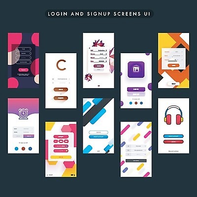 EPS 해외이미지 템플릿 음악 일러스트 비즈니스 모바일 추상 사람없음 스마트폰 스크린 정보 플랫 암호 어플리케이션 메뉴 페이지 온라인 전자상거래 UI 계좌 구독 로그인 소셜미디어 소프트웨어 웹디자인 인터페이스 터치스크린 목업 와이어프레임 해외202004 해외일러스트 무늬 문화예술 금융 핸드폰 스마트기기 파일형식 벡터