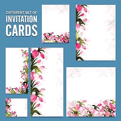 EPS 해외이미지 템플릿 배너 기념일 꽃 분홍색 백그라운드 꽃무늬 패턴 일러스트 수채화 프레임 이벤트 사람없음 장식 파티 축제 봄 축하 우아함 그림 초대 소셜미디어 해외202004 해외일러스트 식물 계절 컬러 컨셉 무늬 파일형식 벡터