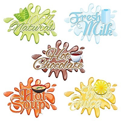 EPS 해외이미지 모양 음료 음식 스티커 과일 일러스트 디저트 건강 타이포그라피 사람없음 세트 라벨 초콜릿 주스 카페 우유 수프 심볼 친환경 패키지 내추럴 레터링 브랜딩 해외202004 해외일러스트 문자 유제품 프레임 환경 상점 파일형식 벡터