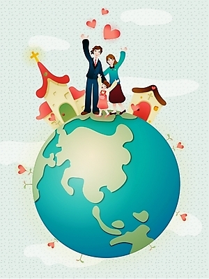 EPS 여자 남자 기독교 지구 어린이 십자가 일러스트 가족 사랑 사람 소녀 세명 교회 새싹 하트 성자 어린이만 국내일러스트 모양 식물 감정 종교 관계 종교건축 건물 파일형식 벡터