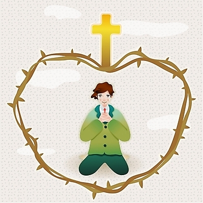 EPS 남자 기독교 십자가 일러스트 한명 사람 20대 성인 기도 하트 성자 가시면류관 남자만 남자한명만 성인남자만 청년만 청년남자만 청년남자한명만 성인한명만 성인남자한명만 성인만 국내일러스트 모양 1 종교 종교용품 청년 파일형식 벡터