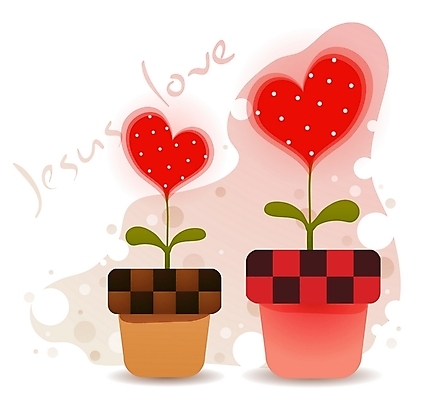 EPS 식물 아이콘 기독교 화분 사랑 사람없음 하트 성자 기독교아이콘 2D아이콘 모양 감정 종교 파일형식 벡터