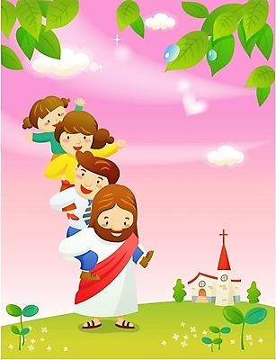 EPS 구름 여자 남자 딸 기독교 어린이 일러스트 가족 하늘 엄마 나뭇잎 사람 소녀 초원 여러명 야외 교회 자녀 예수 아빠 성자 국내일러스트 자연요소 종교 다수 잎 관계 종교건축 건물 신_종교 파일형식 벡터