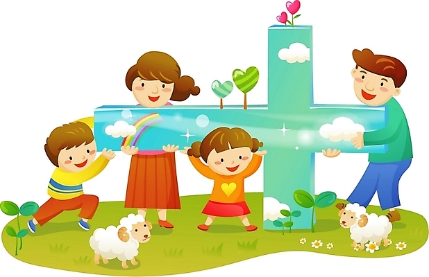 EPS 구름 여자 남자 행복 기독교 어린이 십자가 무지개 일러스트 가정 가족 하늘 엄마 사람 소녀 소년 잔디 여러명 야외 양 아빠 성자 국내일러스트 자연요소 식물 감정 종교 다수 포유류 관계 파일형식 벡터