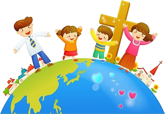 EPS 여자 남자 꽃 기독교 종교 지구 어린이 십자가 일러스트 가족 엄마 주택 사람 소녀 소년 여러명 세계 교회 자녀 하트 아빠 성자 국내일러스트 모양 식물 다수 관계 종교건축 건물 파일형식 벡터