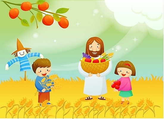 EPS 구름 계절 여자 열매 남자 기독교 종교 어린이 일러스트 하늘 포도 논 감 사람 소녀 소년 초원 야외 세명 바구니 수확 추수 벼 가을 예수 성자 사과 허수아비 이삭 추수감사절 국내일러스트 자연요소 식물 농업 과일 곡류 신_종교 파일형식 벡터