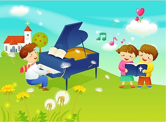 EPS 주간 구름 여자 남자 기독교 종교 어린이 악기 연주 음표 일러스트 노래 가족 하늘 씨앗 사람 소녀 소년 초원 야외 세명 교회 성경 자녀 건반 피아노 건반악기 아빠 성자 민들레 찬송가 찬양 국내일러스트 자연요소 식물 기호 꽃 음악 종교용품 관계 종교건축 건물 파일형식 벡터