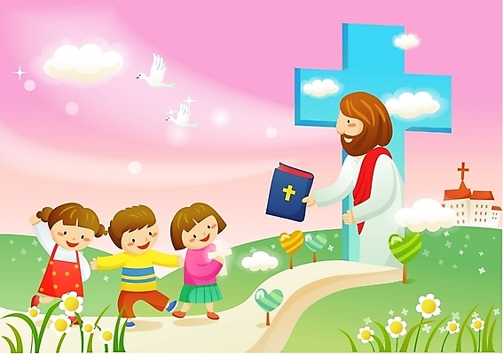 EPS 구름 여자 남자 꽃 기독교 종교 길 어린이 십자가 일러스트 조류 사람 소녀 소년 초원 여러명 야외 교회 성경 예수 성자 국내일러스트 자연요소 식물 동물 다수 종교용품 종교건축 건물 신_종교 파일형식 벡터