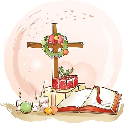 EPS 기념일 기독교 종교 십자가 크리스마스 일러스트 포장 초 촛불 종교용품 기독교용품 선물 사람없음 장식 성경 성자 구슬 국내일러스트 이벤트 파일형식 벡터