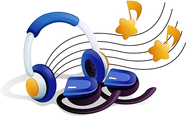 EPS 별 음악 이어폰 음표 일러스트 사람없음 헤드폰 국내일러스트 자연요소 기호 음향기기 문화예술 파일형식 벡터