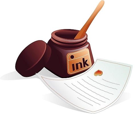 EPS 일러스트 문구용품 잉크 사람없음 만년필 편지 편지지 국내일러스트 펜 오브젝트 파일형식 벡터