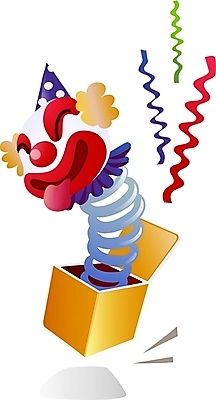 EPS 생활용품 일러스트 이벤트 사람없음 상자 장난감 놀이용품 피에로 오브젝트 삐에로인형 국내일러스트 인형 파일형식 벡터