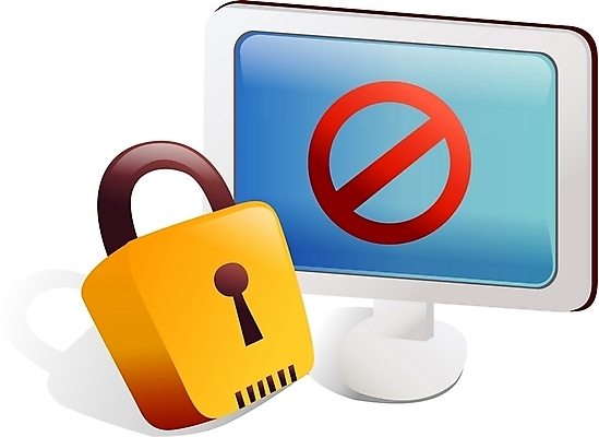 EPS 인터넷 일러스트 비즈니스 열쇠 자물쇠 안전 사람없음 모니터 금지 보안 사용금지 국내일러스트 컴퓨터 파일형식 벡터