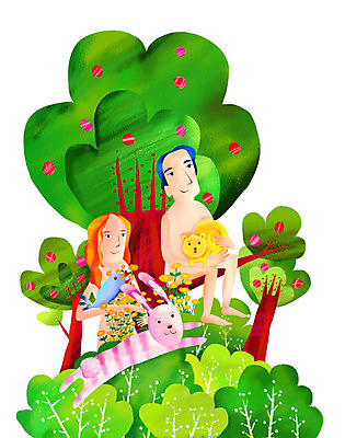 주간 PSD 나무 캐릭터 여자 남자 꽃 기독교 종교 일러스트 조류 사람 야외 두명 성경 고양이 토끼 성자 설치류 다람쥐 성경이야기 아담 아담과이브 에덴 에덴동산 이브 국내일러스트 일러캐릭터 자연요소 식물 동물 종교용품 포유류 이야기 반려동물 파일형식