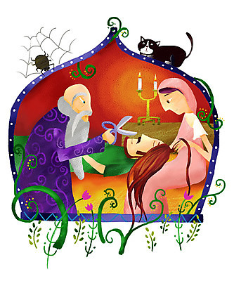 PSD 캐릭터 여자 남자 기독교 종교 일러스트 초 실내 사람 세명 머리카락 성경 고양이 성자 촛대 성경이야기 거미 데릴라 삼손 국내일러스트 일러캐릭터 곤충 종교용품 포유류 이야기 내부 반려동물 머리 파일형식