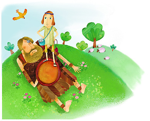 주간 PSD 나무 캐릭터 남자 기독교 종교 일러스트 조류 사람 야외 두명 성경 돌_바위 우승 예수 성자 언덕 성경이야기 장군 다윗 돌팔매 남자만 국내일러스트 일러캐릭터 자연요소 식물 동물 직업 종교용품 이야기 최고 신_종교 파일형식