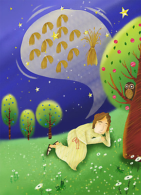 PSD 나무 캐릭터 남자 별 기독교 종교 어린이 일러스트 조류 한명 사람 소년 20대 성인 야외 성경 꿈 성자 야간 성경이야기 이삭 부엉이 요셉 남자만 남자한명만 국내일러스트 일러캐릭터 자연요소 식물 동물 1 종교용품 이야기 청년 파일형식