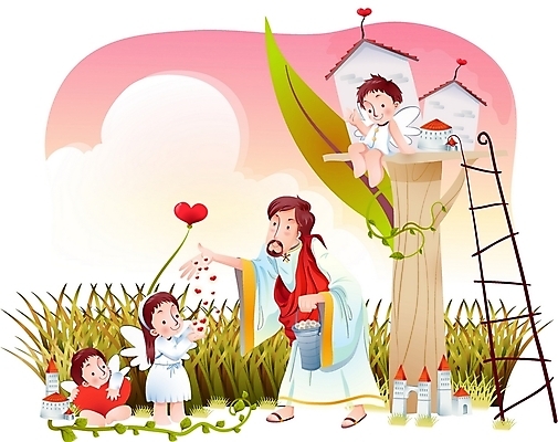 EPS 나무 여자 남자 기독교 종교 어린이 날개 일러스트 사다리 하늘 나뭇잎 천사 갈대 사랑 사람 소녀 소년 여러명 야외 건물 하트 예수 하나님 신 성자 국내일러스트 모양 식물 건축물 감정 다수 잎 도구 신_종교 파일형식 벡터