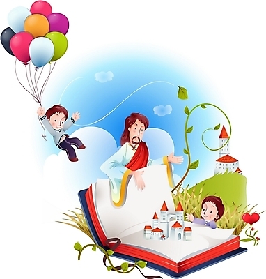 EPS 주간 구름 여자 남자 기독교 종교 어린이 일러스트 하늘 나뭇잎 갈대 사람 소녀 소년 야외 건물 세명 성경 하트 예수 하나님 신 성자 풍선 국내일러스트 자연요소 모양 식물 건축물 잎 종교용품 신_종교 파일형식 벡터