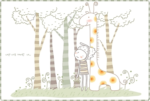 EPS 나무 남자 초등학생 어린이 일러스트 상상 사랑 한명 사람 소년 야외 판타지 꿈 기린 남자만 남자한명만 어린이만 소년만 소년한명만 국내일러스트 식물 1 학생 감정 포유류 파일형식 벡터