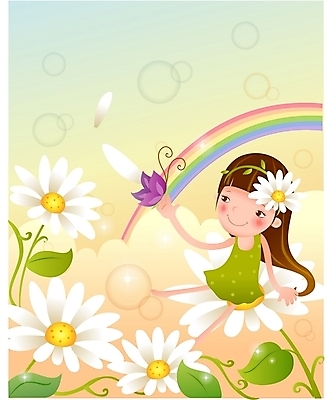 EPS 여자 꽃잎 꽃 초등학생 어린이 나비 무지개 일러스트 상상 국화 한명 사람 소녀 야외 판타지 흰색 순수 여자만 여자한명만 어린이만 소녀만 소녀한명만 국내일러스트 자연요소 식물 1 학생 컬러 곤충 컨셉 파일형식 벡터