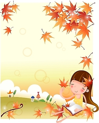 EPS 나무 구름 사계절 계절 여자 초등학생 어린이 단풍 낙엽 일러스트 자연 주택 한명 사람 소녀 야외 책 독서 가을 순수 여자만 여자한명만 어린이만 소녀만 소녀한명만 국내일러스트 자연요소 식물 1 학생 컨셉 잎 건물 생태계 파일형식 벡터