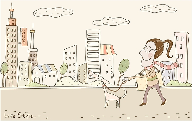 EPS 나무 구름 라이프스타일 여자 일러스트 거리 한명 사람 빌딩 20대 성인 야외 건물 반려동물 쇼핑 쇼핑백 상점 산책 개 강아지 여자만 여자한명만 성인여자만 청년만 청년여자만 성인한명만 청년여자한명만 성인여자한명만 성인만 국내일러스트 자연요소 식물 동물 1 건축물 가방 포유류 휴식 청년 생활 파일형식 벡터