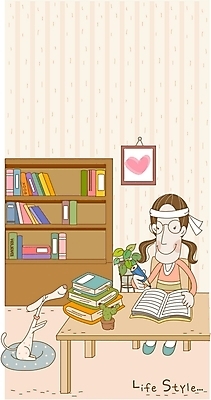 EPS 라이프스타일 여자 교육 화분 액자 일러스트 책장 선인장 실내 한명 사람 20대 성인 책 연필 개 책상 여자만 여자한명만 성인여자만 청년만 청년여자만 성인한명만 청년여자한명만 성인여자한명만 성인만 국내일러스트 식물 1 가구 포유류 학용품 청년 내부 생활 필기구 파일형식 벡터