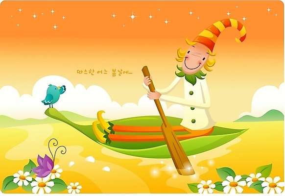 EPS 사계절 계절 남자 꽃 호수 나비 일러스트 상상 청소년 자연 조류 나뭇잎 요정 한명 사람 야외 10대 강 봄 노 선박 남자만 남자한명만 십대만 십대남자만 십대남자한명만 국내일러스트 식물 동물 1 곤충 수상교통 잎 생태계 파일형식 벡터