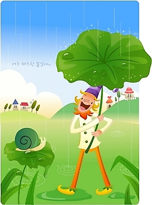 EPS 구름 사계절 계절 남자 잎 일러스트 청소년 자연 하늘 요정 한명 사람 야외 10대 마을 봄 연못 봄비 비 달팽이 남자만 남자한명만 십대만 십대남자만 십대남자한명만 국내일러스트 자연요소 식물 1 날씨 연체동물 비_날씨 생태계 파일형식 벡터