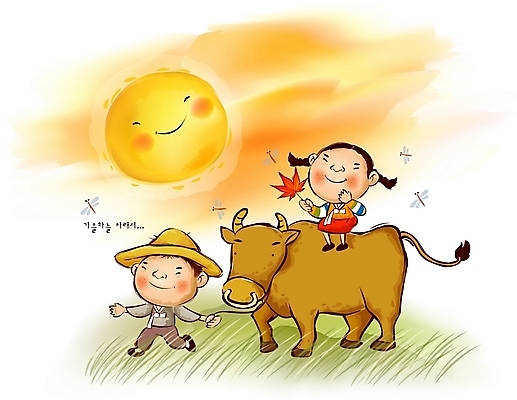 EPS 주간 전통 사계절 계절 여자 남자 어린이라이프 어린이 단풍 일러스트 자연 하늘 사람 소녀 소년 초원 야외 두명 노을 보름달 가을 소 잠자리 한복 추분 어린이만 국내일러스트 자연요소 한국전통 라이프스타일 곤충 잎 포유류 달 전통의상 절기 생태계 파일형식 벡터