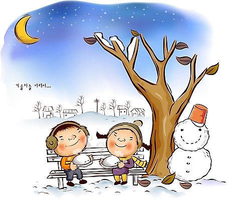 EPS 나무 사계절 계절 여자 남자 어린이라이프 어린이 낙엽 겨울 벤치 의자 일러스트 자연 눈사람 사람 소녀 소년 야외 두명 목도리 야간 초승달 귀마개 겨울음식 겨울간식 호빵 어린이만 국내일러스트 자연요소 식물 라이프스타일 잡화 음식 빵 가구 잎 디저트 달 생태계 파일형식 벡터