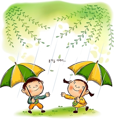 EPS 사계절 계절 여자 남자 어린이라이프 어린이 잎 일러스트 우산 자연 나뭇잎 사람 소녀 소년 야외 두명 새싹 봄 봄비 비 순수 어린이만 국내일러스트 자연요소 식물 라이프스타일 컨셉 날씨 비_날씨 생태계 파일형식 벡터
