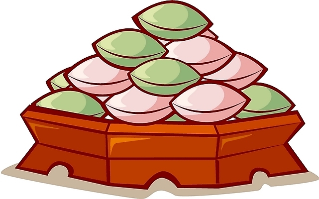 EPS 클립아트 전통 명절 한식 음식 일러스트 디저트 떡 한국 쟁반 사람없음 추석 송편 팔각쟁반 국내일러스트 기념일 아시아 파일형식 벡터