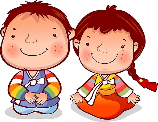 EPS 클립아트 전통 여자 명절 남자 어린이 일러스트 전통캐릭터 사람 소녀 소년 두명 추석 인사 절 전통의상 한복 색동저고리 명절인사 큰절 어린이만 일러캐릭터 캐릭터 한국전통 기념일 예절 절_인사 저고리 파일형식 벡터