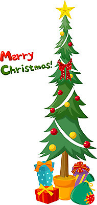 EPS 클립아트 기념일 종교 크리스마스장식 크리스마스 겨울 일러스트 크리스마스용품 선물 사람없음 크리스마스트리 오브젝트 국내일러스트 계절 이벤트 용품 파일형식 벡터
