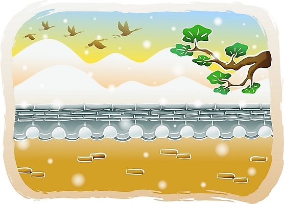 EPS 구름 전통 시설물 계절 명절 현대건축 건축 백그라운드 겨울 일러스트 새해 산 한국 돌담 기와 풍경 사람없음 야외 담장 설날 학 눈 건축부분 소나무 눈송이 연하장 겨울배경 국내일러스트 자연요소 나무 건축물 기념일 아시아 조류 날씨 카드_감사 눈_날씨 돌_바위 파일형식 벡터