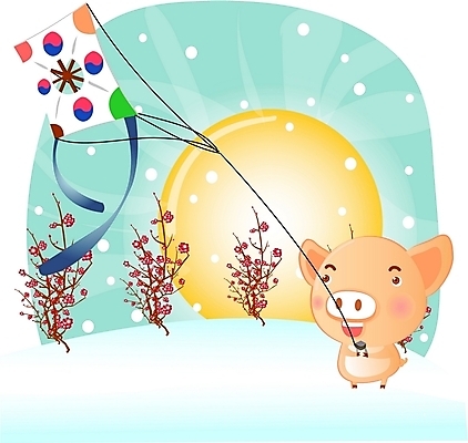 EPS 동물 척추동물 한마리 육지동물 계절 명절 꽃 겨울 일러스트 포유류 새해 한국 사람없음 야외 설날 태양 전통놀이 눈 돼지 연 연날리기 정해년 국내일러스트 자연요소 식물 1 전통 기념일 아시아 놀이 날씨 놀이용품 파일형식 벡터