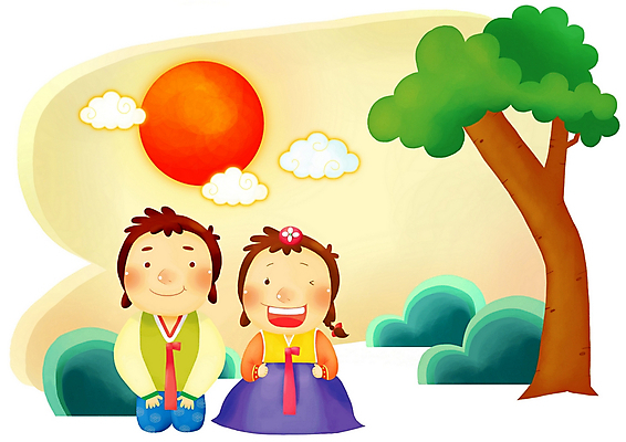 PSD 구름 전통 여자 명절 남자 어린이 일러스트 페인터 새해 남매 사람 소녀 소년 야외 두명 10대 친구 설날 태양 새해인사 인사 소나무 한복 십대만 국내일러스트 자연요소 나무 한국전통 기념일 가족 관계 청소년 페인팅 예절 전통의상 파일형식