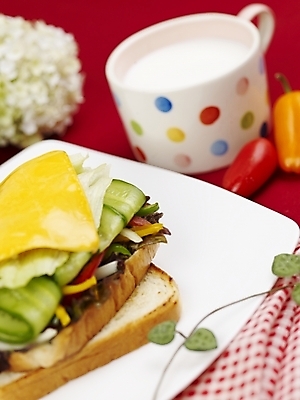 포토 JPG 스튜디오촬영 그릇 접시 꽃 음식 고추 치즈 서양음식 실내 샌드위치 근접촬영 사람없음 장식 컵 세로 초록색 노란색 우유 머그컵 덩굴 국내포토 식물 식기 뷰포인트 컬러 채소 유제품 내부 파일형식